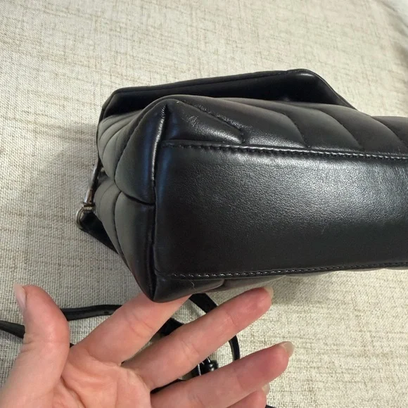 SAINT LAURENT Toy Loulou Calfskin Y Quilted Monogram Crossbody Bag - Picture 5 of 16